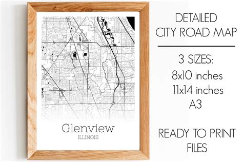 Glenview Illinois City Map Graphic By Svgexpress · Creative Fabrica