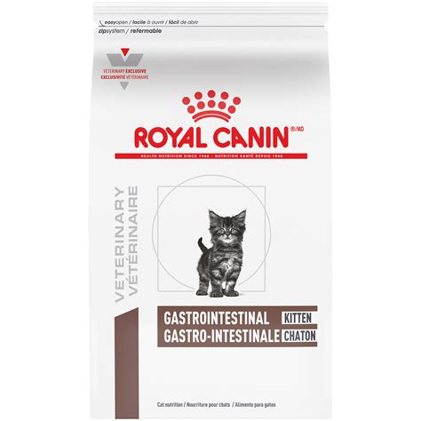 All nutritional information in this table and hereafter is taken from the manufacturer's guaranteed analysis. Feline Gastrointestinal Kitten Dry Cat Food - Royal Canin