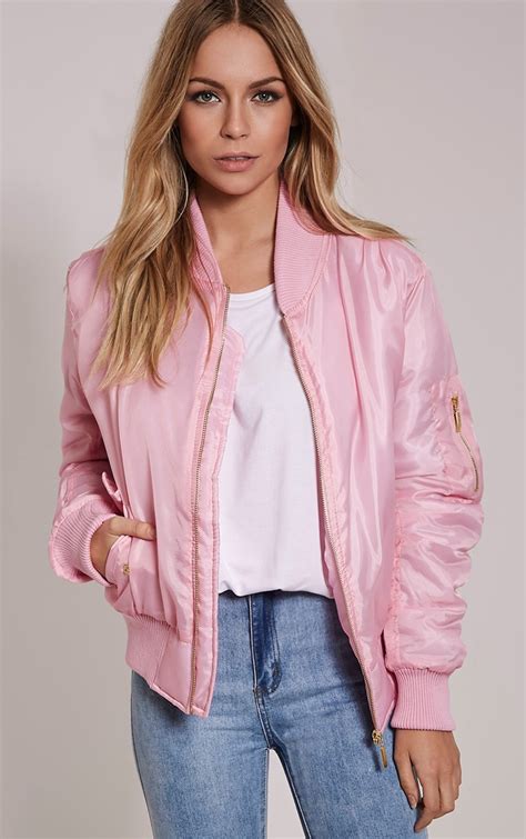 Pink Bomber Jacket Jackets