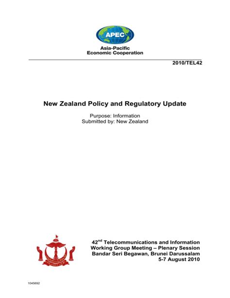 New Zealand Policy And Regulatory Update