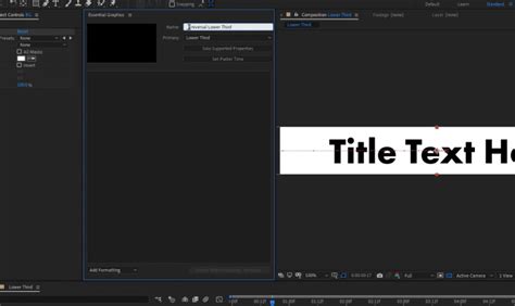 How To Make A Lower Thirds Template That You Can Reuse Anywhere