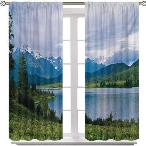 Aishare Store Curtains Belukha Mountain By The Lake