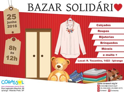 Corassol reinaugura Bazar Solidário com peças a partir de R Corassol