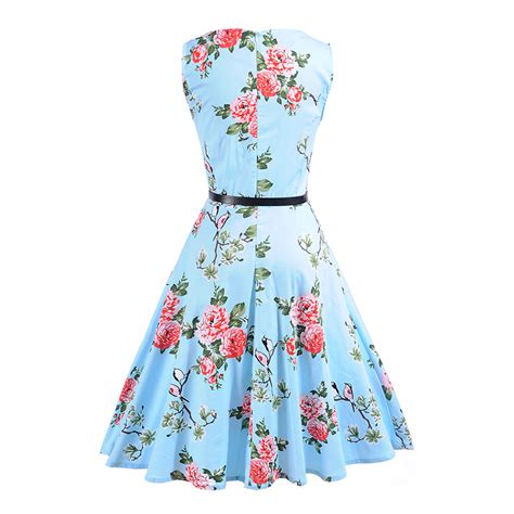 Vintage Floral Print Summer Dress Top Tier Style