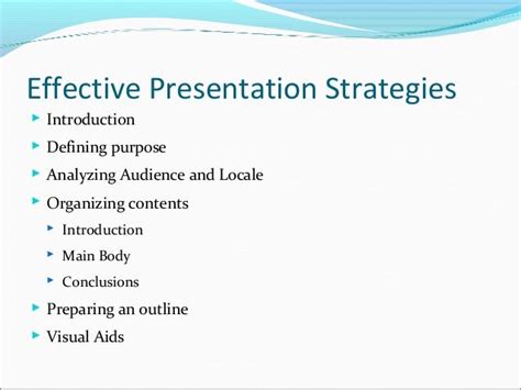 Effective Presentation Strategies