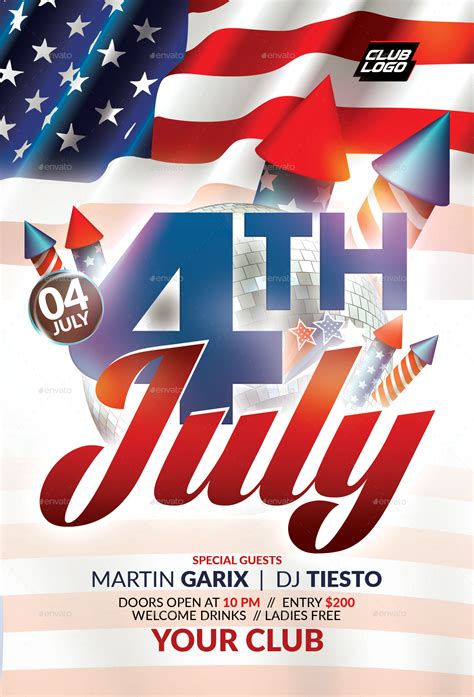 Fourth Of July Flyer Template Free Printable Templates