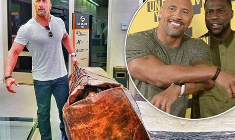 The Rock Teases Central Intelligence Co Star As He Lugs Huge Baggage In Instagram Snap