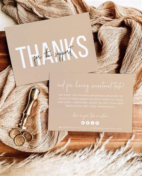 Small Business Thank You Card Editable Thank You Card Template