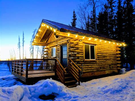 Enjoy Stunning Denali Views In This Tiny Alaskan Log Cabin Rental