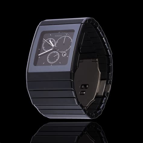 Sauvegarder les favorites & trouver sa montre. Rado. Bracelet montre chronographe céramique noire et ...