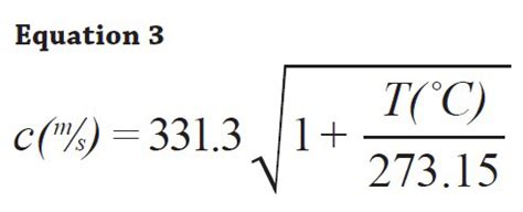 One thing to keep in mind is that this formula finds the average speed of sound for any given temperature. Sonic Atmosphere: Moving At The Speed Of Sound - ProSoundWeb