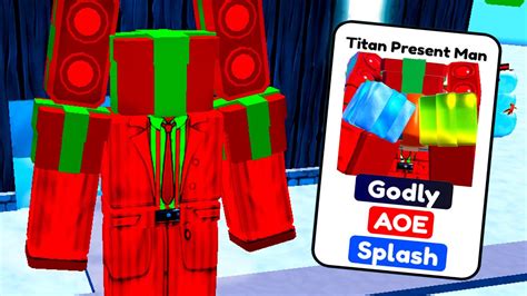 I Got Godly Titan Present Man In Toilet Tower Defense Youtube