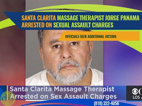santa clarita massage therapist jorge panama arrested on sexual assault