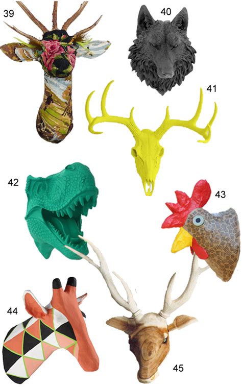 Wall mount animal head wall decor. Get the Look: 45 Faux Animal Heads - StyleCarrot