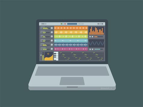 Animation Laptop With Music Production Software By Alex Serada On Dribbble