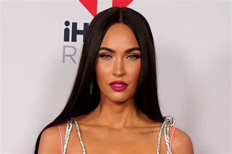 Megan Fox Pops In The Silkiest Pink Corset And Glittering Bow Heels At