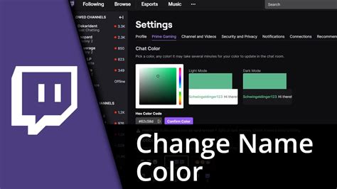 How To Change Twitch Name Color Twitch Chat Color Tutorial Youtube