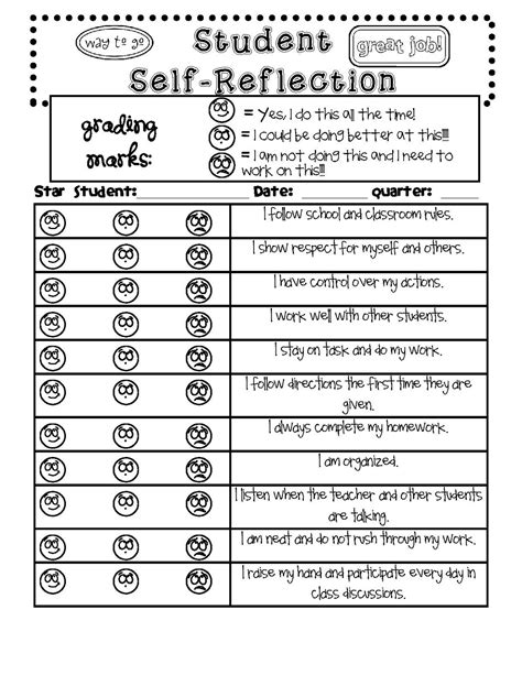 Free Printable Behavior Reflection Sheets