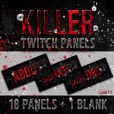 Killer Twitch Panels Perfect For Halloween Etsy