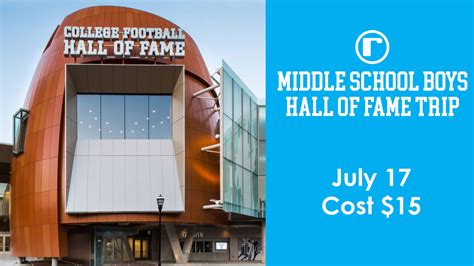 Middle School Boys Trip Football Hall Of Fame