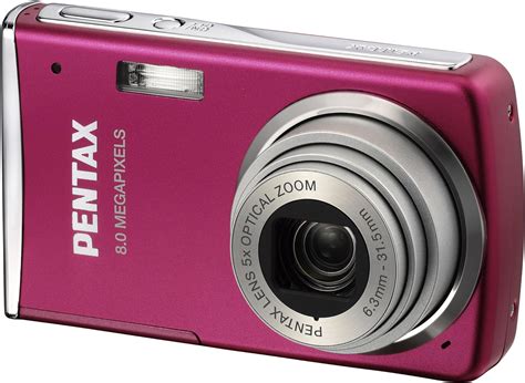 Pentax Optio M50 Digital Camera Rose Red 25 Lcd Uk
