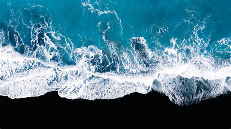 Ocean Waves Aerial View Wallpaper 3000x1688 Wallpaper