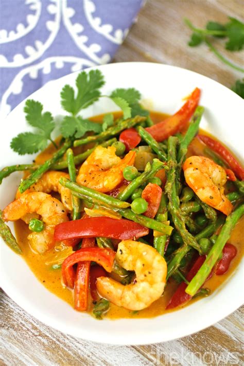One Pot Curried Shrimp With Spring Vegetables In Under 25 Minutes