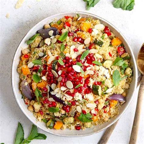 Moroccan Couscous With Roasted Vegetables Couscous Recipes Spiced