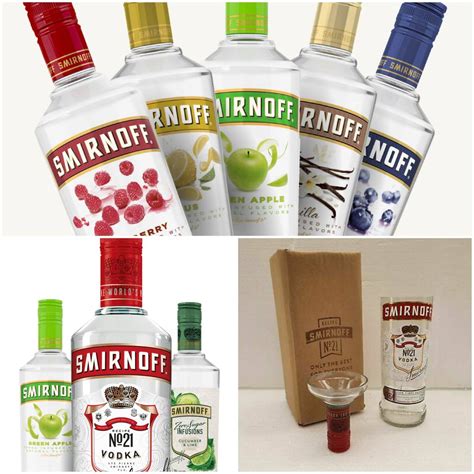 Smirnoff Vodka Glasses All Flavours T Box Set Upcycled Etsy