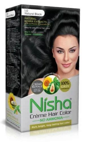 Natural Black Nisha Creme Hair Color बालों का रंग Dwarka Naturals
