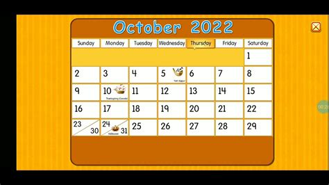 Starfall Calendar For Thursday October 20 2022 Youtube