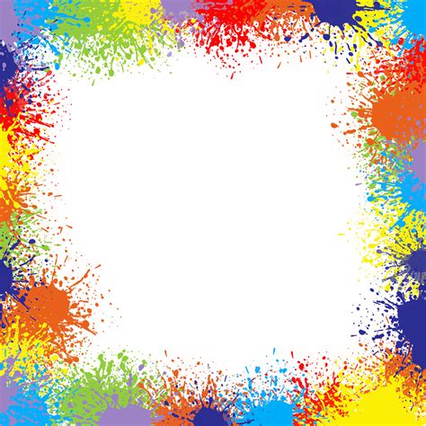 Paint Splatter Border Hd Transparent Indian Holi Paint Splatter Border