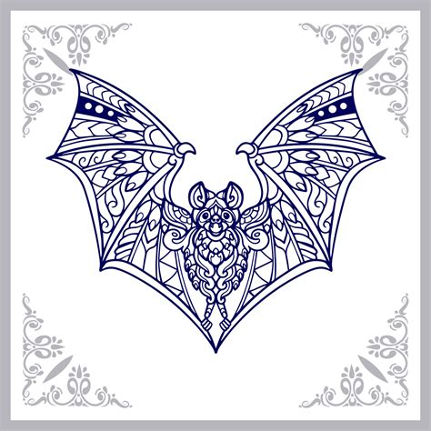 Bat Mandala Arts Isolated On White Background 11825782 Vector Art At