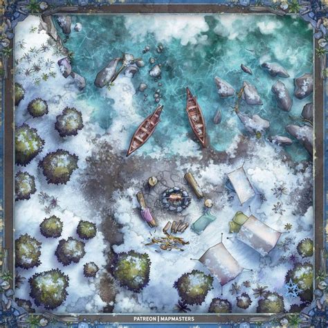 Art X Winter Camp Battle Map Battlemaps Dnd World Map Sexiz Pix
