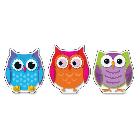Buy Carson Dellosa 36 Piece Colorful Owl Bulletin Board Cutouts Colorful Owl Cutouts For