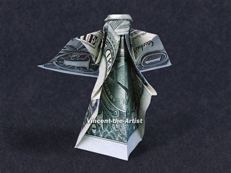 Angel Money Origami Made Of Real Dollar Bill Money Origami Origami