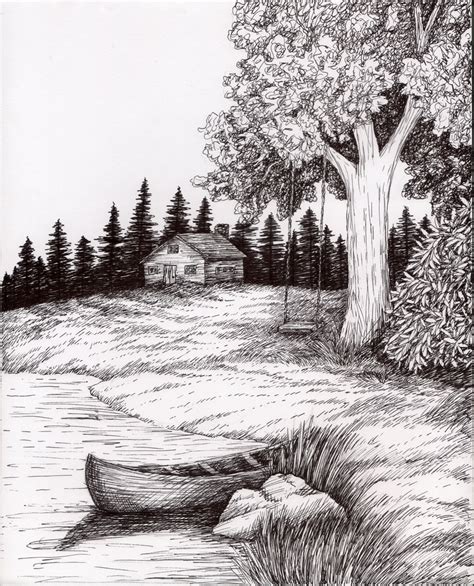 Sunrise Pencil Sketch At Explore Collection Of