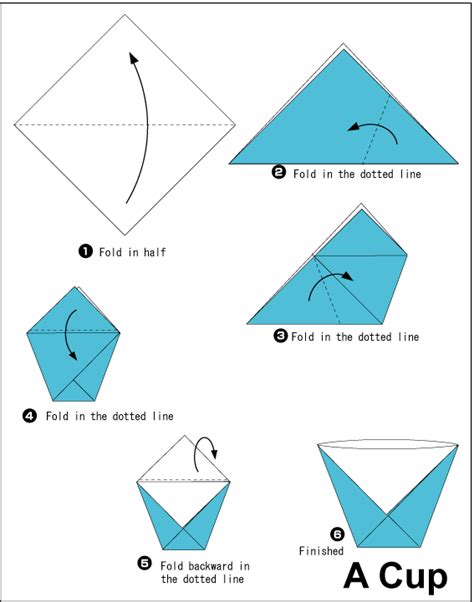 Cup - Easy Origami instructions For Kids