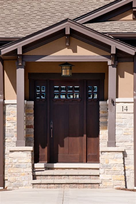 Custom Wood Front Entry Doors Craftsman Style Custom Front Entry Wood