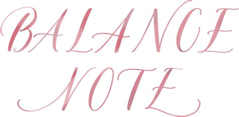 【Chacott BALANCE】BALANCE NOTE