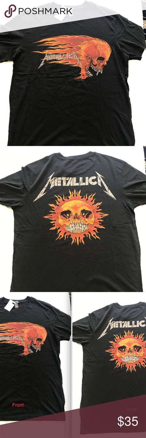 Most relevant trending newest best selling. H&M DOUBLE SIDED METALLICA T-Shirt NEW Size MEDIUM ...