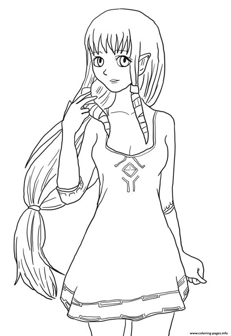 Cute Zelda Coloring Pages Printable