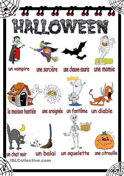 Vocabulaire Des Enfants Halloween En Anglais English Singing - Épinglé sur cours