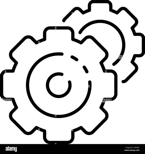 Cog Wheel Gear Icon Outline Style Stock Vector Image And Art Alamy