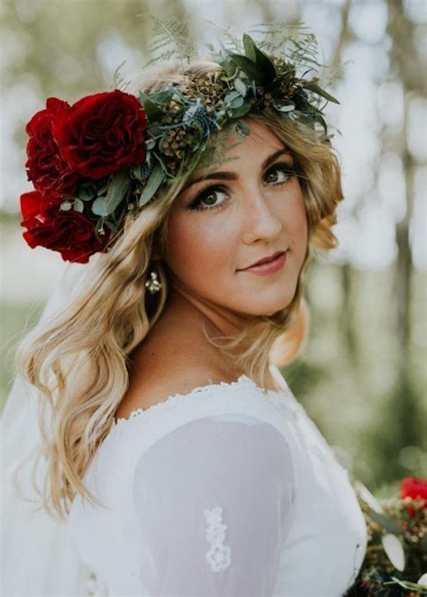 30 Unboring Floral Crowns For Stylish Brides Junebug Weddings