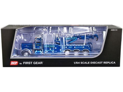 Peterbilt 389 Day Cab with Century 1150 Rotator Wrecker Tow Truck Blue