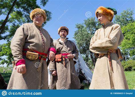 Kiev Ukraine May 27 2018 Men In Costumes Of Cossacks At The