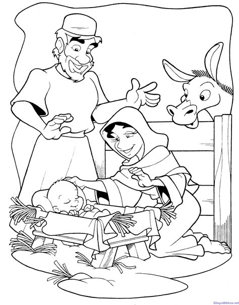 Nacimiento De Jesus Para Colorear ~ Dibujos Cristianos Para Colorear