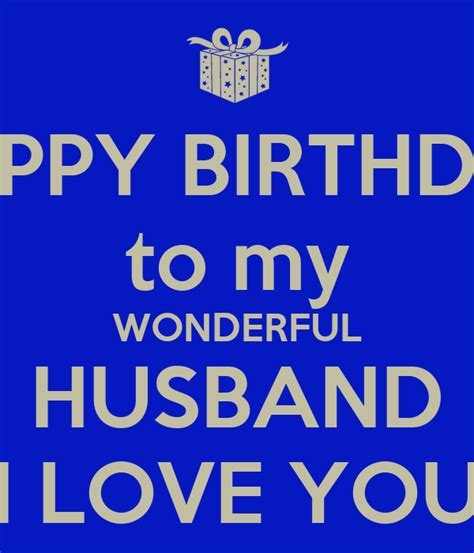 Happy Birthday To My Wonderful Husband I Love You Poster Melanie