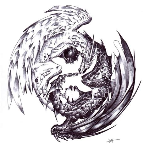 Yin Yang Dragon By Moog Lee On Deviantart Yin Yang Art Dragon Yin